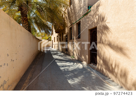 Nizwa city walls. Traditional medieval architecture in Nizwa, Oman.  97274423