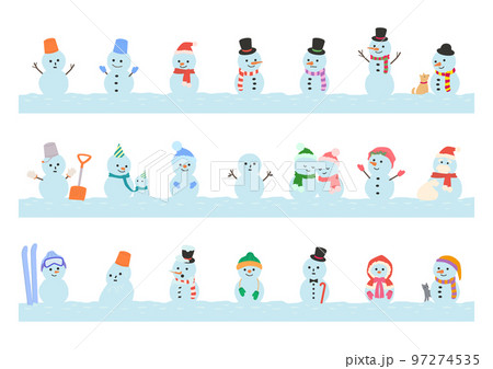 雪だるまのキャラクター 97274535