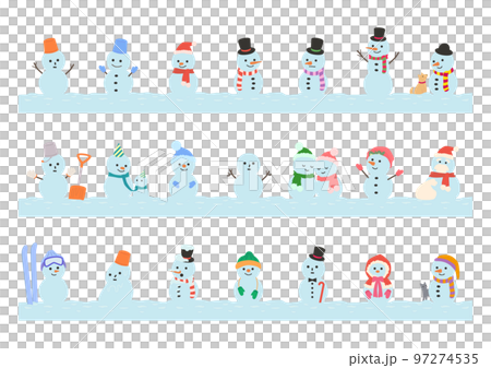 雪だるまのキャラクター 97274535