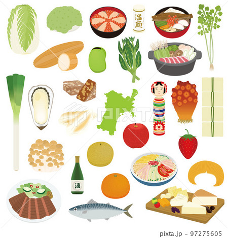 宮城県の名物のイラスト 97275605