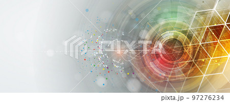 Quantum processing. Deep learning artificial intelligence. Future new technology for business or science presentation Quantum processing. Deep learning artificial intelligence. Future new technology for business or science presentation 97276234