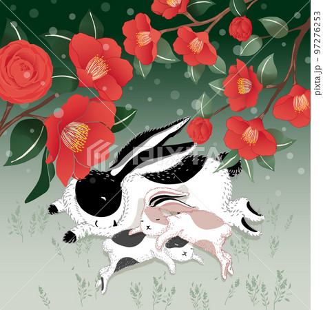 Vector illustration of the Year of the Rabbit in 2023. Happy New Year! Design for invitation card, poster, brochure, web design and print project Vector illustration of the Year of the Rabbit in 2023. Happy New Year! Design for invitation card, poster, brochure, web design and print project 97276253
