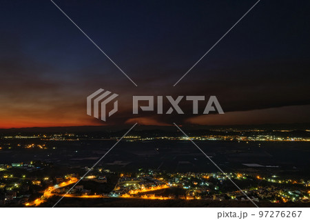 view from the mountain to the lights of the city view from the mountain to the lights of the city 97276267