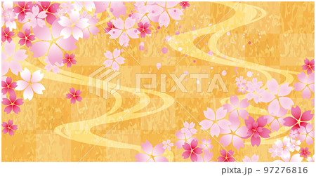 桜　春　和風　背景 97276816