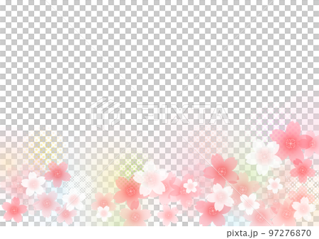 Watercolor soft cherry frame design 97276870