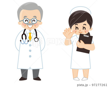 ベテラン医師とベテラン看護師　医療従事者 97277261