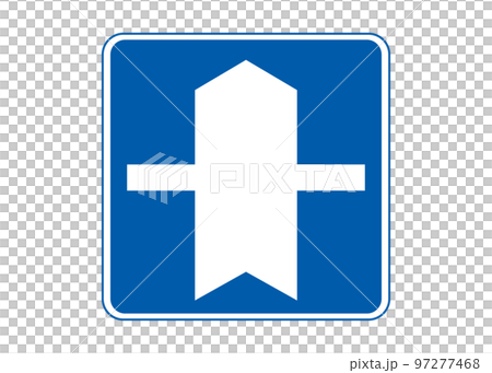 Road sign, priority road, instruction sign, illustration, icon material 97277468