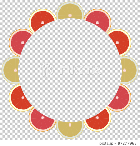 "Cross section of 3 kinds of grapefruit" half frame "Cross section of 3 kinds of grapefruit" half frame 97277965