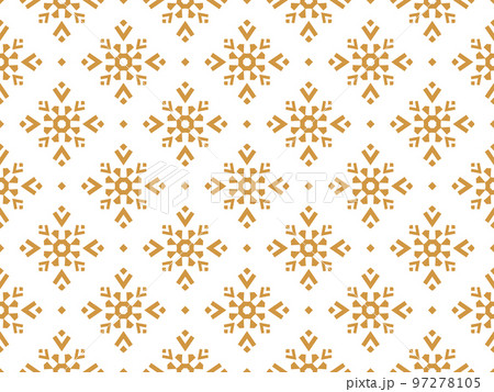 Abstract geometric pattern with lines, snowflakes. A seamless vector background. White and gold texture. Graphic modern pattern Abstract geometric pattern with lines, snowflakes. A seamless vector background. White and gold texture. Graphic modern pattern 97278105