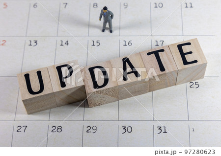 文字ブロック　UPDATE　アップデート 97280623