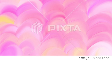 桃のような丸いアブストラクトなペイント背景 イラストレーション 97283772