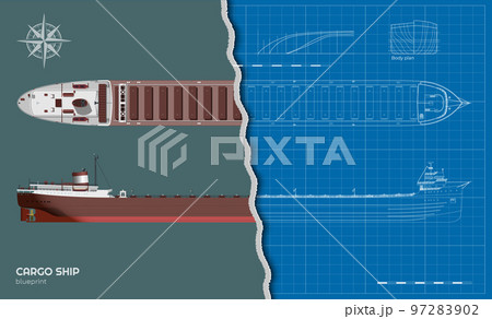 Premium Vector | Cargo container ship hand drawn outline doodle icon. ship  transport, shipping, freight transportation concept