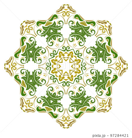 Damask Vector Background With Arabesques in Oriental Style 97284421