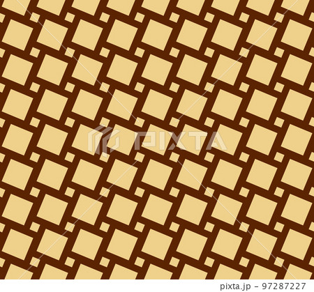 Abstract geometric pattern. A seamless vector background. Gold and brown ornament. Graphic modern pattern. Simple lattice graphic design 97287227