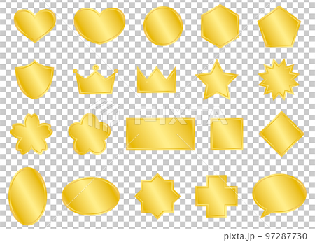 Set of golden stickers, labels and icons 97287730