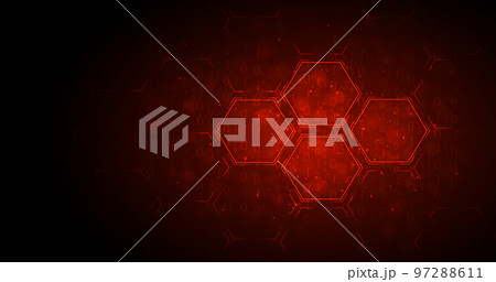 Hexagon Technology digital futuristic background concept. 97288611