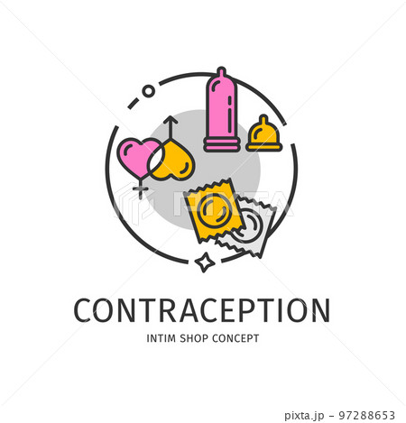 Intim Shop Thin Line Icon Concept. Vector 97288653