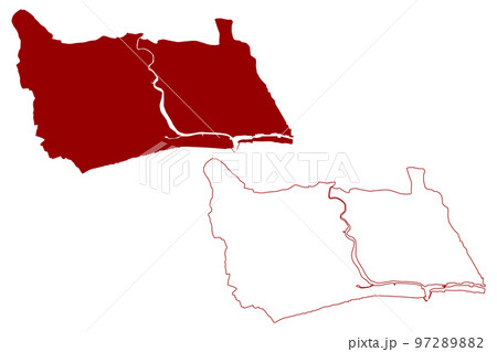 Adur Non-metropolitan district (United Kingdom of Great Britain and Northern Ireland, ceremonial county West Sussex, England) map vector illustration, scribble sketch map Adur Non-metropolitan district (United Kingdom of Great Britain and Northern Ireland, ceremonial county West Sussex, England) map vector illustration, scribble sketch map 97289882