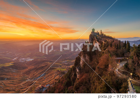 The Republic of San Marino at Dawn 97293580