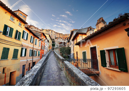 Perugia, Italy on the medieval Aqueduct Street 97293605