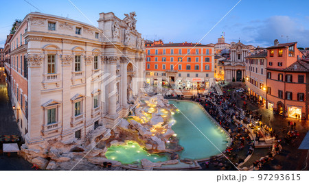 Rome, Italy at Trevi Fountain 97293615