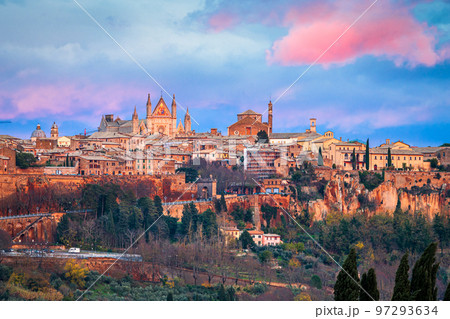 Orvieto, Umbria, Italy Medieval Skyline 97293634