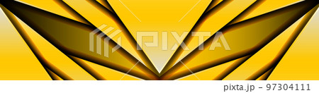 Yellow wide abstract background with futuristic abstract wings. 97304111