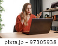 Woman working at home 97305938