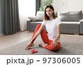 Woman relaxing after training 97306005