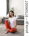Woman resting after training 97306007