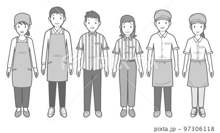 ショップ店員のベクターイラスト 97306118