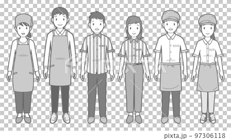 ショップ店員のベクターイラスト 97306118