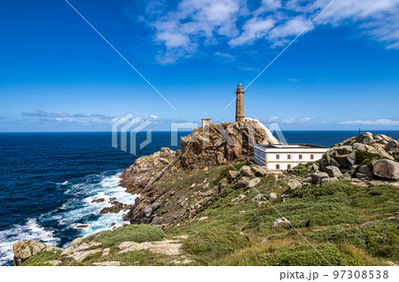 Lighthouse of Cabo VIlan near Camarinas in Galicia,Spain. 97308538