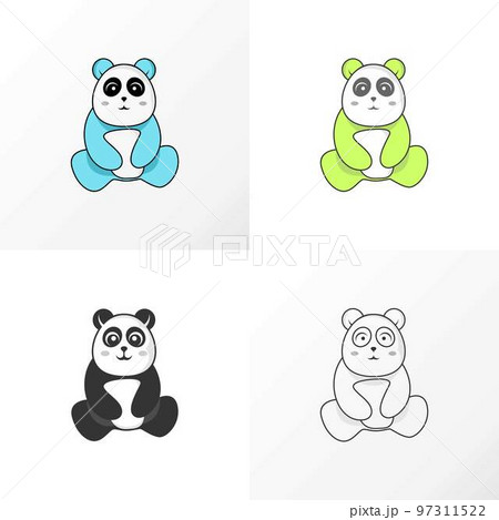 cute panda in sitting image graphic icon logo design abstract concept vector stock. Can be used as a symbol associated animal or cartoon cute panda in sitting image graphic icon logo design abstract concept vector stock. Can be used as a symbol associated animal or cartoon 97311522
