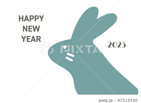 年賀状　2023年　うさぎ年 97313530