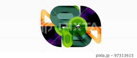 Creative geometric wallpaper. Circles, lines background. Business template for wallpaper, banner, background or landing Creative geometric wallpaper. Circles, lines background. Business template for wallpaper, banner, background or landing 97313615