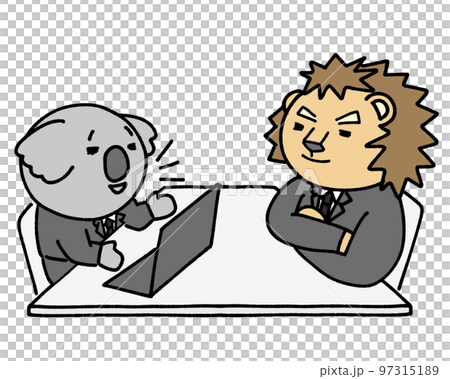 ビジネス　コアラとライオン　サラリーマン 97315189