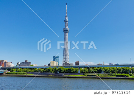 【東京の都市風景】浅草周辺の都市風景 97315314
