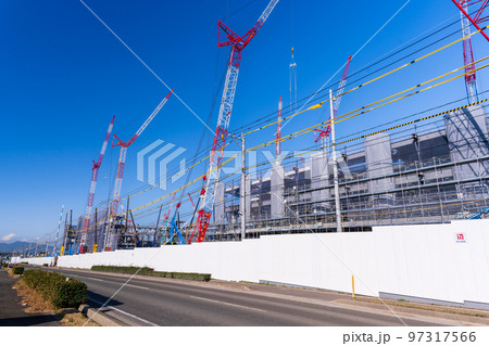 半導体受託生産の世界最大手、台湾積体電路製造（TSMC）最新建設風景(2022年12月)熊本県菊陽町 97317566