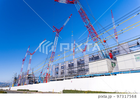 半導体受託生産の世界最大手、台湾積体電路製造（TSMC）最新建設風景(2022年12月)熊本県菊陽町 97317568