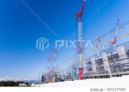 半導体受託生産の世界最大手、台湾積体電路製造(TSMC)最新建設風景(2022年12月)熊本県菊陽町 半導体受託生産の世界最大手、台湾積体電路製造(TSMC)最新建設風景(2022年12月)熊本県菊陽町 97317595