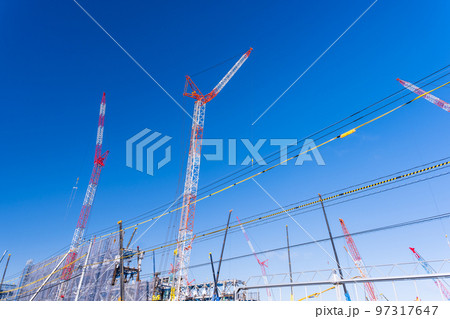 半導体受託生産の世界最大手、台湾積体電路製造（TSMC）最新建設風景(2022年12月)熊本県菊陽町 97317647