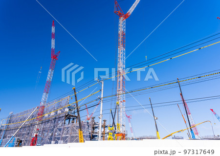 半導体受託生産の世界最大手、台湾積体電路製造（TSMC）最新建設風景(2022年12月)熊本県菊陽町 97317649