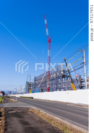 半導体受託生産の世界最大手、台湾積体電路製造（TSMC）最新建設風景(2022年12月)熊本県菊陽町 97317651