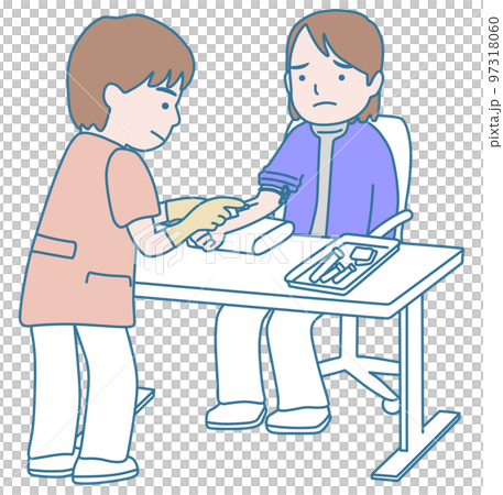 醫護人員和患者抽血 97318060