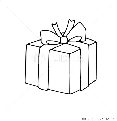 doodle freehand sketch drawing of a gift box. 12640596 PNG
