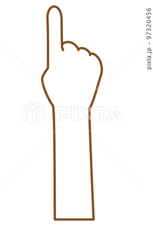 人差し指を立てている手のイメージイラスト 97320456