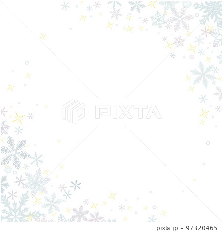 雪の結晶の壁紙⑬(正方形,ななめ,白背景) 97320465