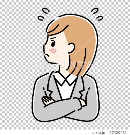 Shy, impatient, tsundere, business woman Shy, impatient, tsundere, business woman 97320481