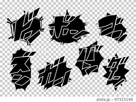 [邊境螞蟻] 一組可用於衝擊、爆炸等效果的擬聲詞和氣球 97323149